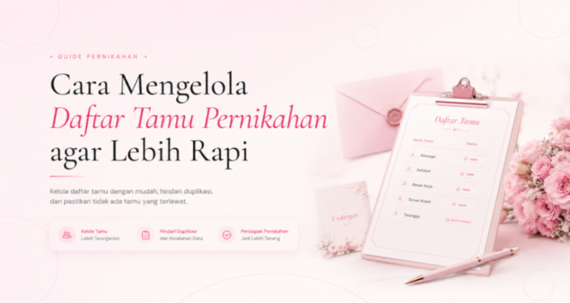 Cara Mengelola Daftar Tamu Pernikahan agar Lebih Rapi